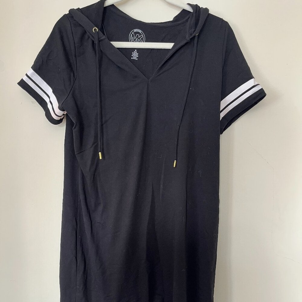 Michael Kors Strip Sleeve Hoodie Dress